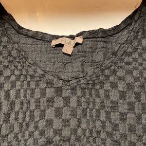 Black and gray boxy top